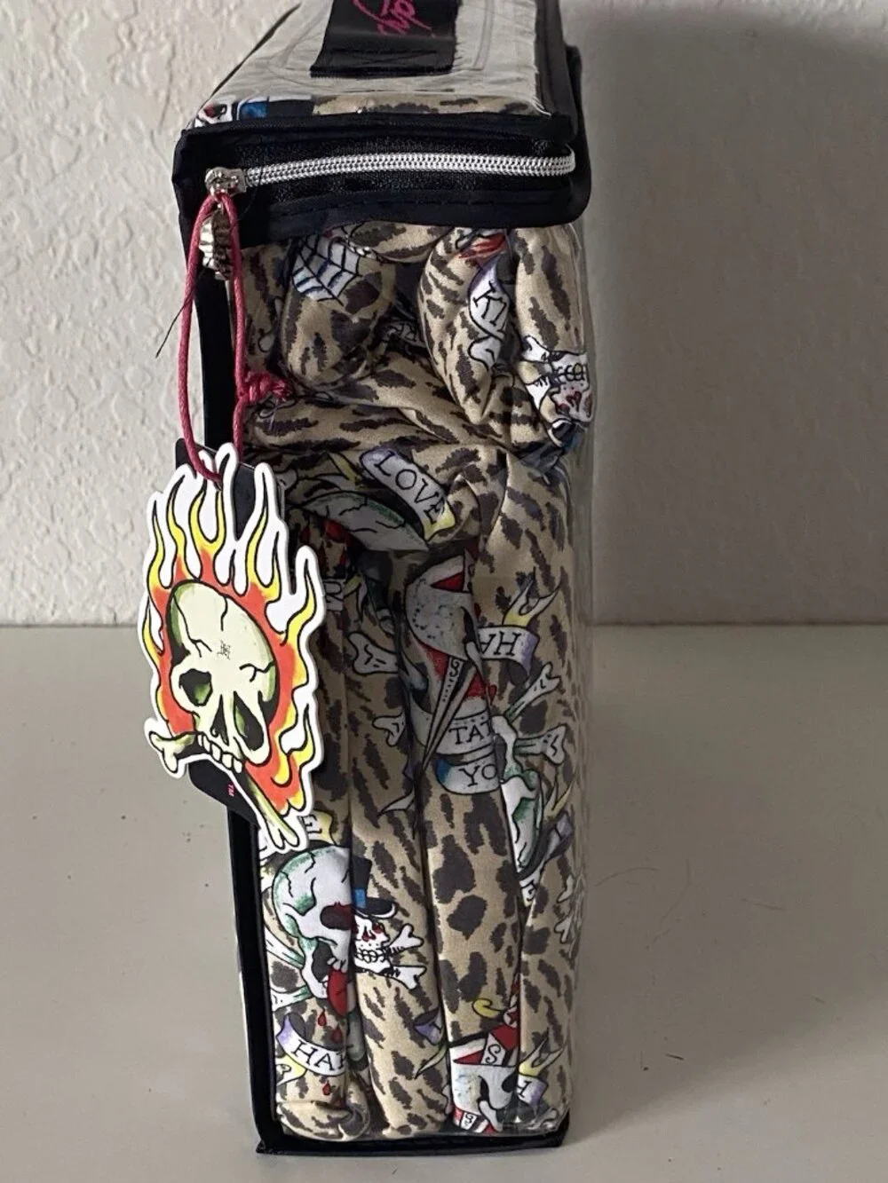 6 PC Ed Hardy KING SIZE Sheet Set Skulls Heart Leopard Animal Print NEW
